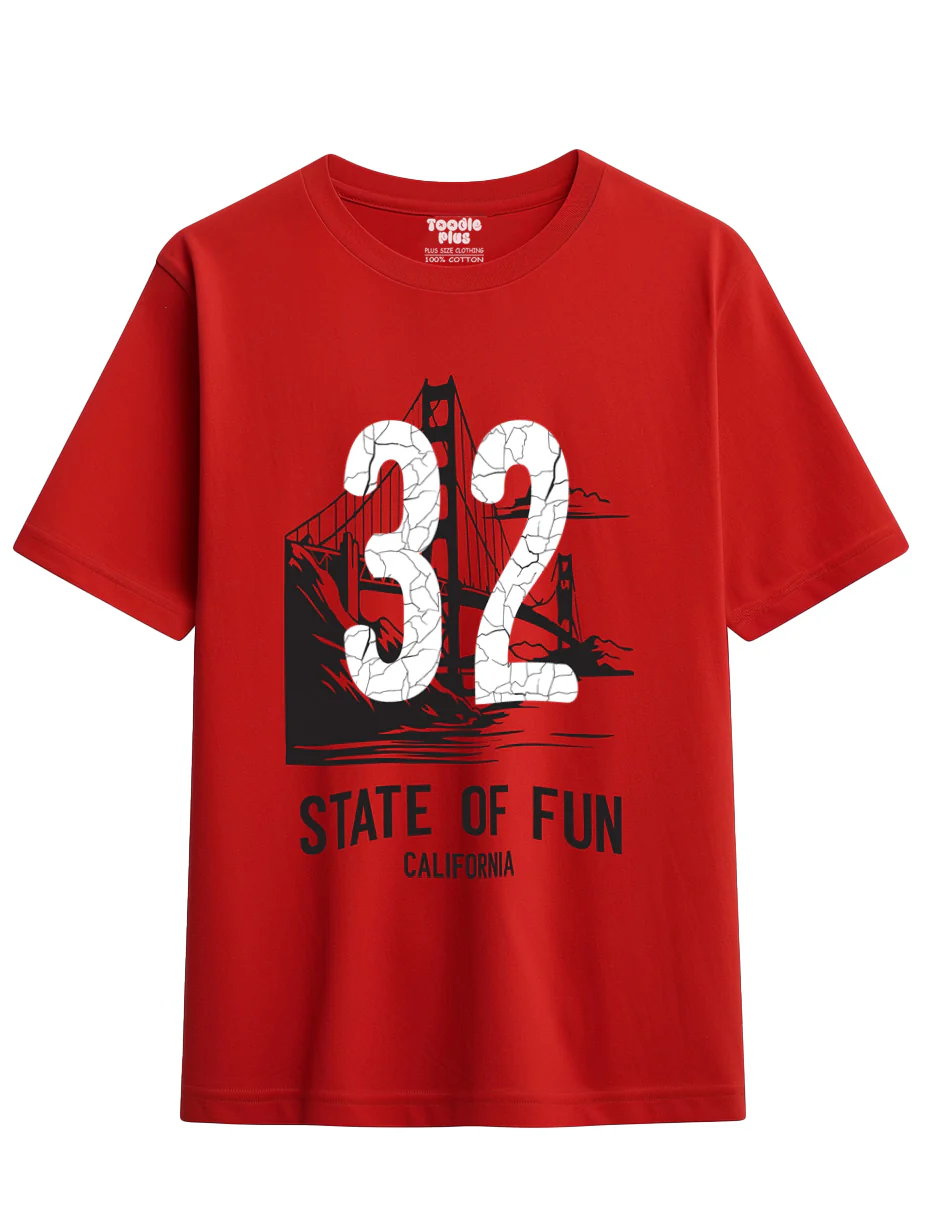 32 state of fun Plus Size T-Shirt - Image 4