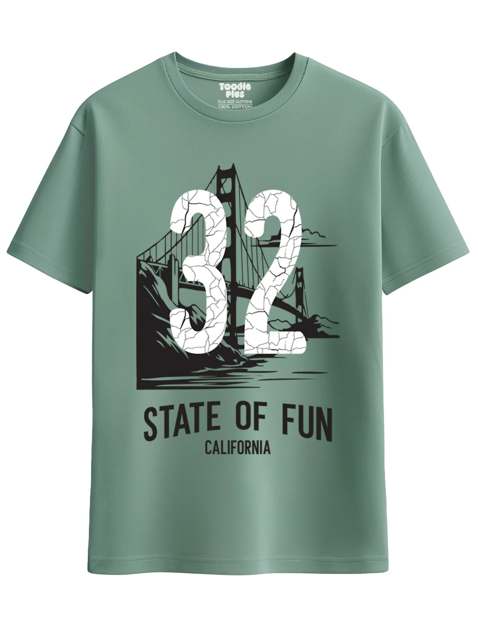 32 state of fun Plus Size T-Shirt - Image 5