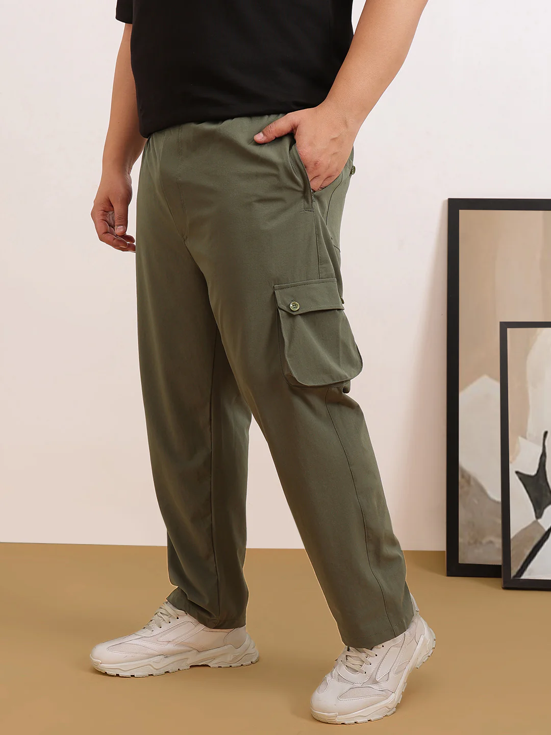6 Pocket Relax Fit Cargo Plus Size - Image 14