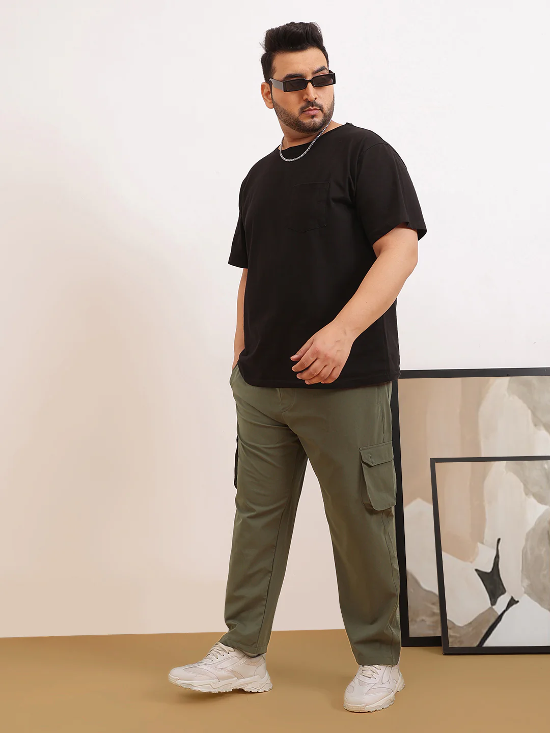 6 Pocket Relax Fit Cargo Plus Size - Image 17