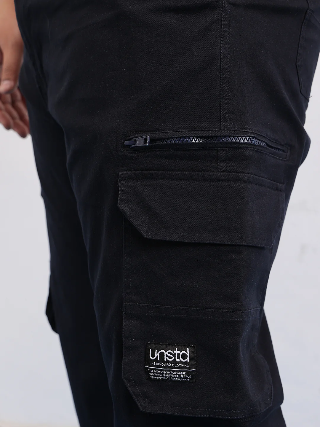 6 Pocket Zipper Cotton Stretch Plus Size Cargo - Image 3