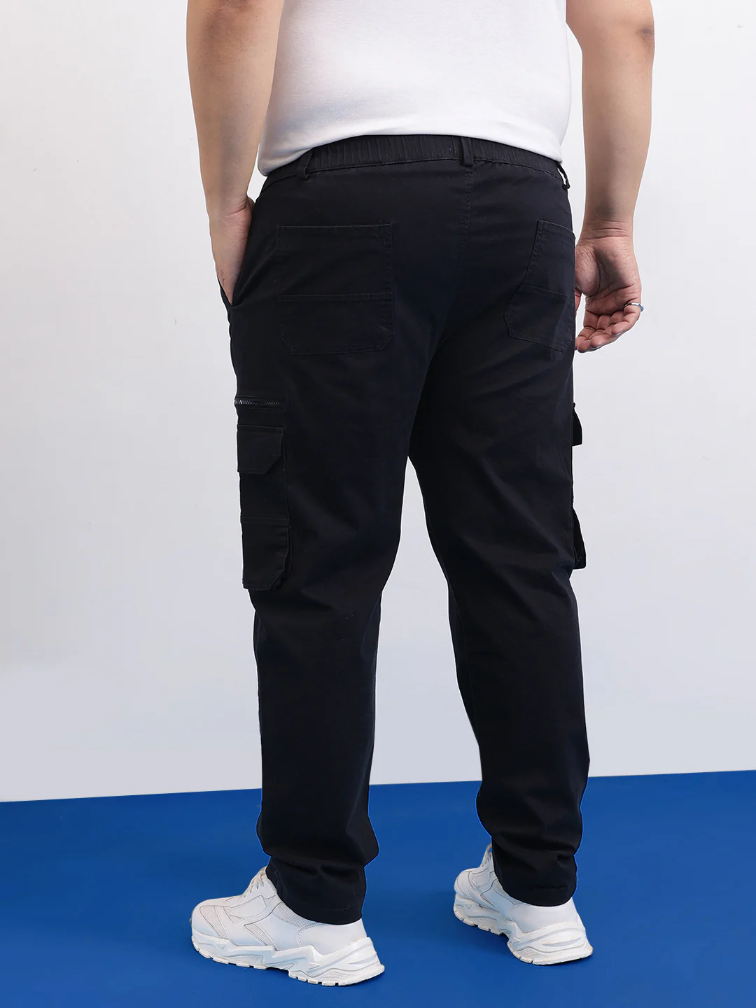 6 Pocket Zipper Cotton Stretch Plus Size Cargo - Image 9