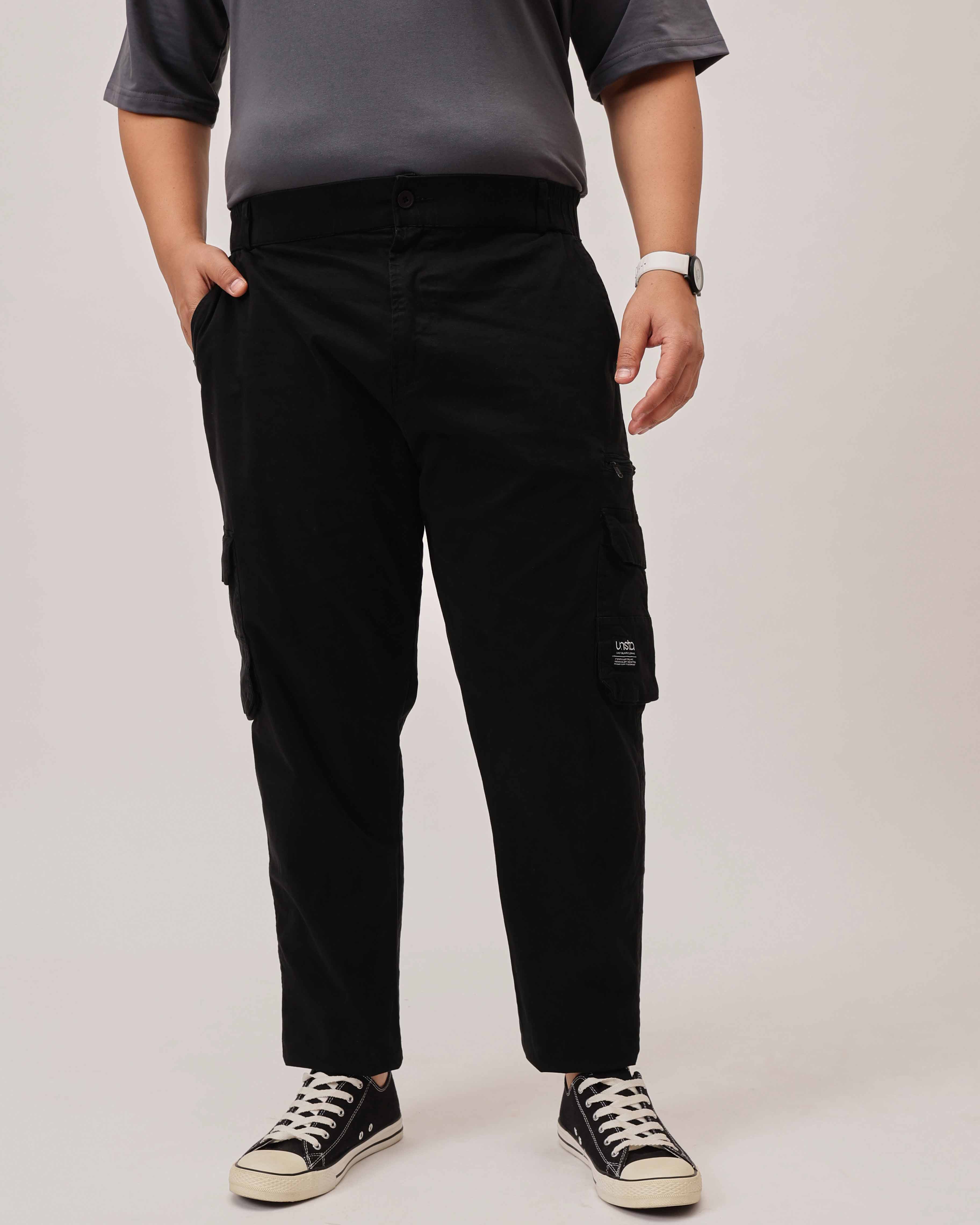 6 Pocket Zipper Cotton Stretch Plus Size Cargo - Image 20