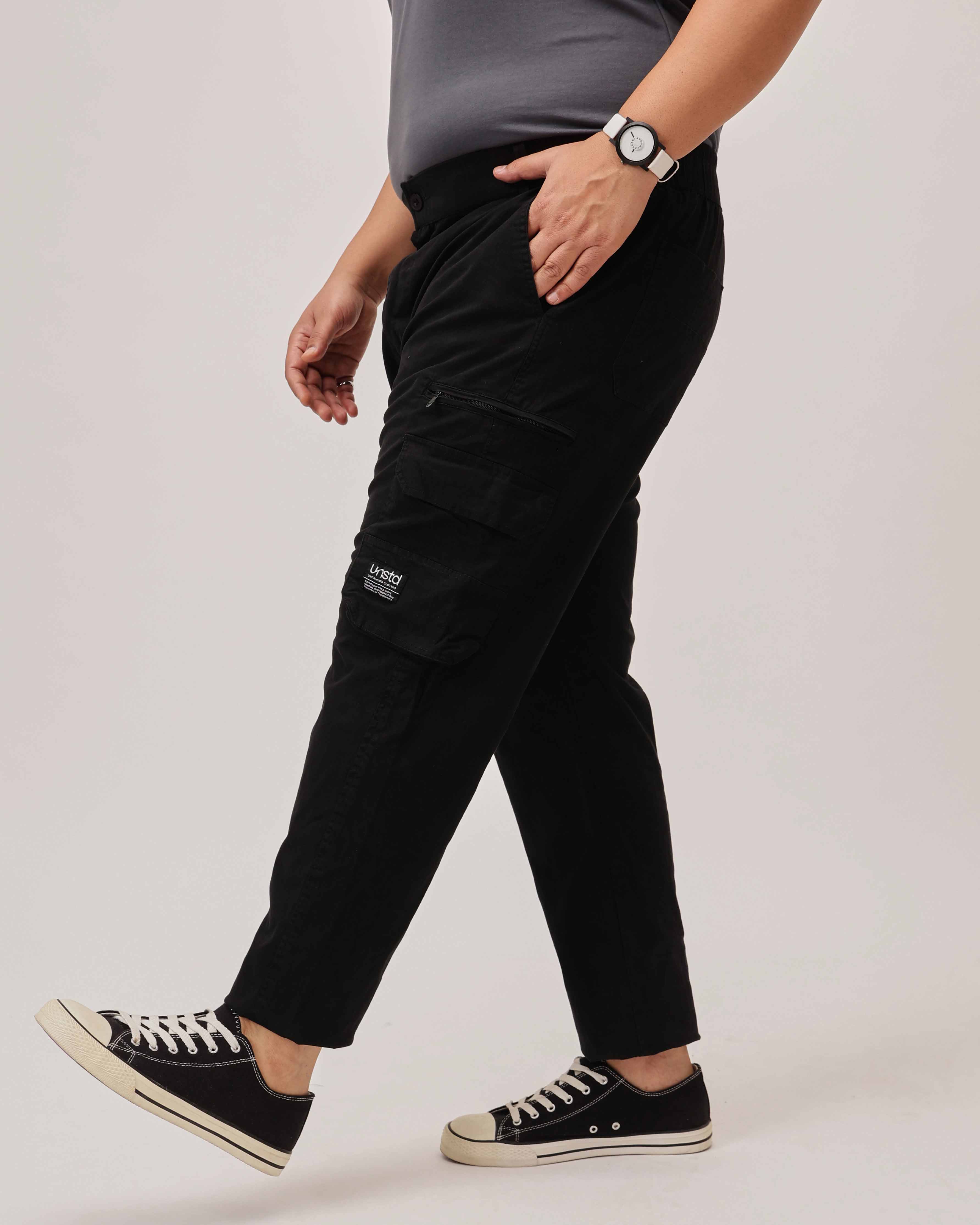 6 Pocket Zipper Cotton Stretch Plus Size Cargo - Image 21