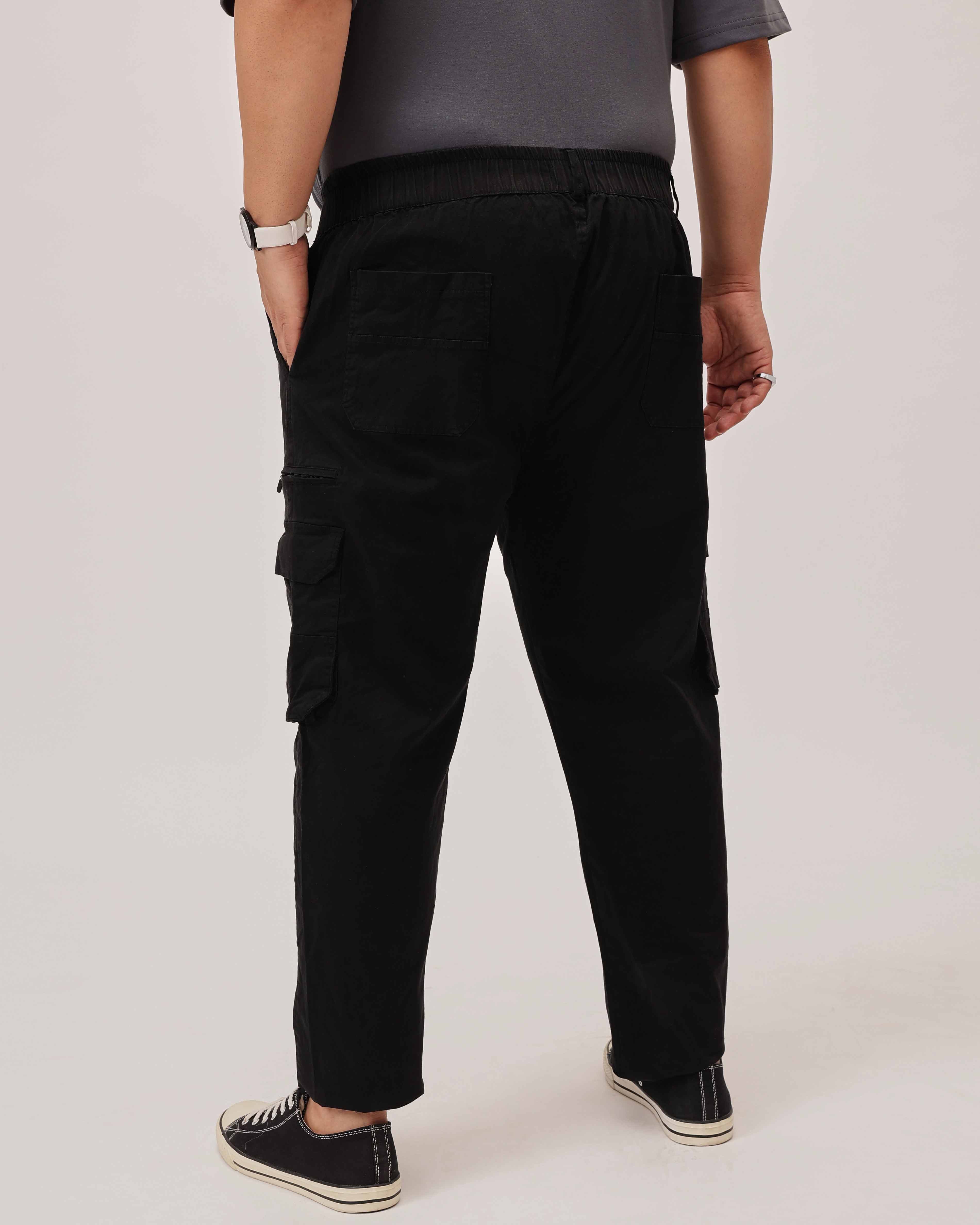 6 Pocket Zipper Cotton Stretch Plus Size Cargo - Image 25
