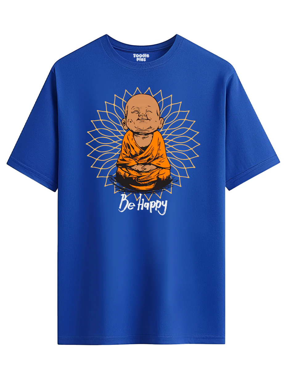 Be Happy Monk Men's T-Shirt - Image 5