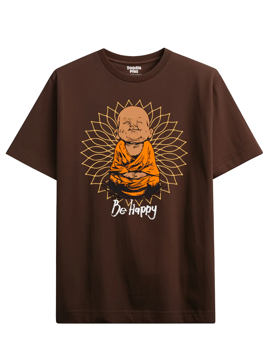 Be Happy Monk Men's T-Shirt - Image 6