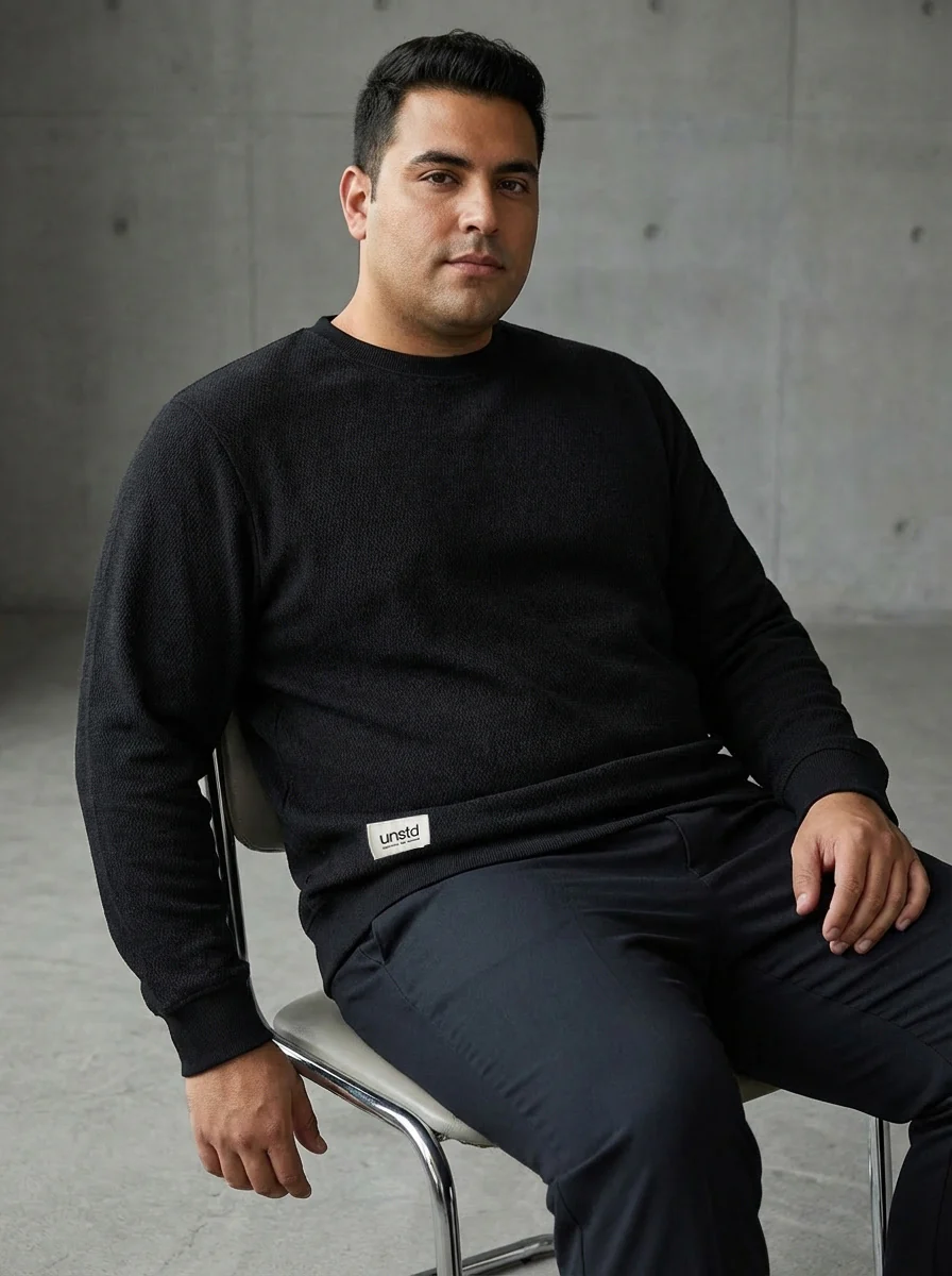 Black Premium Structured Sweatshirt - Image 3