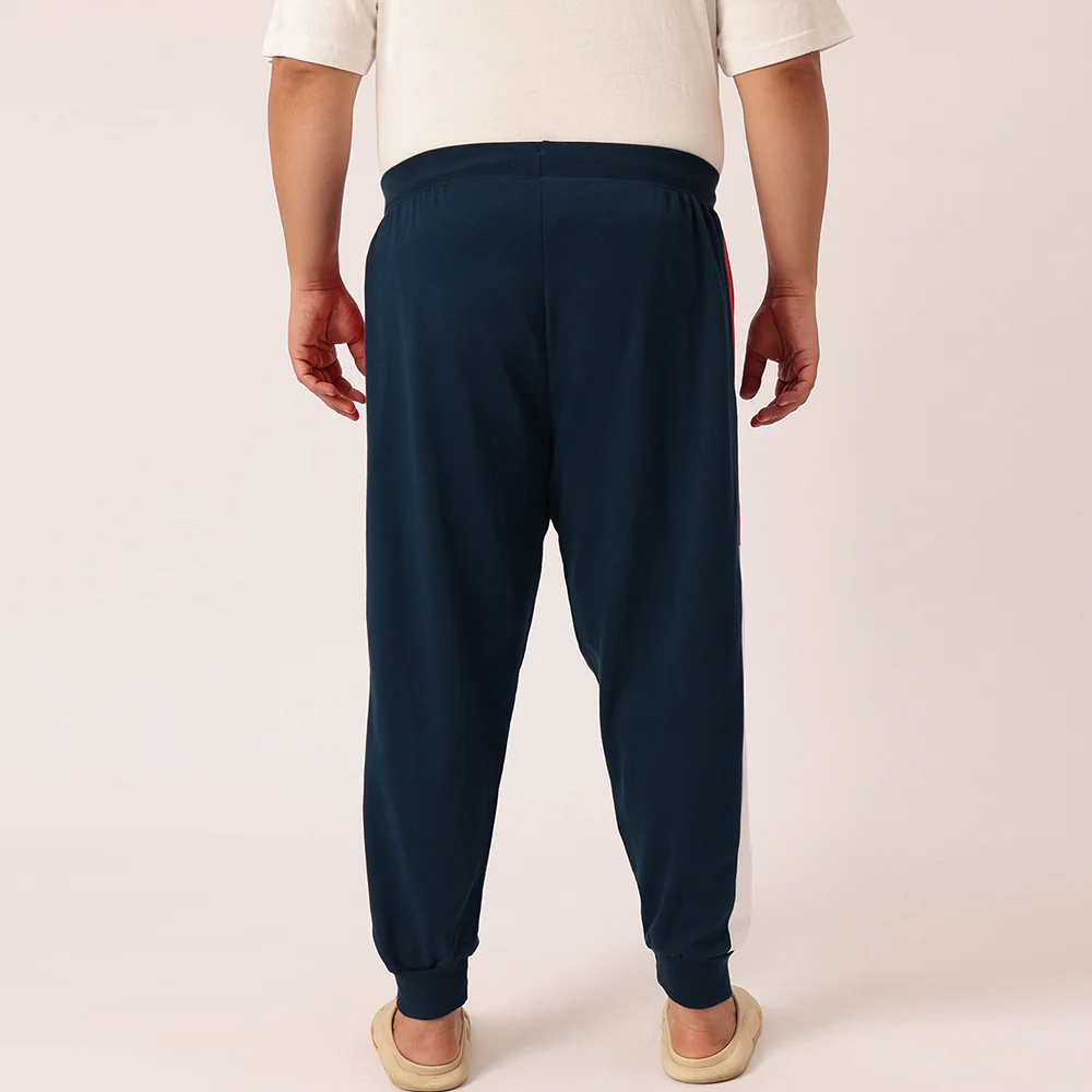 Airforce Red Colour Block Joggers - Image 5