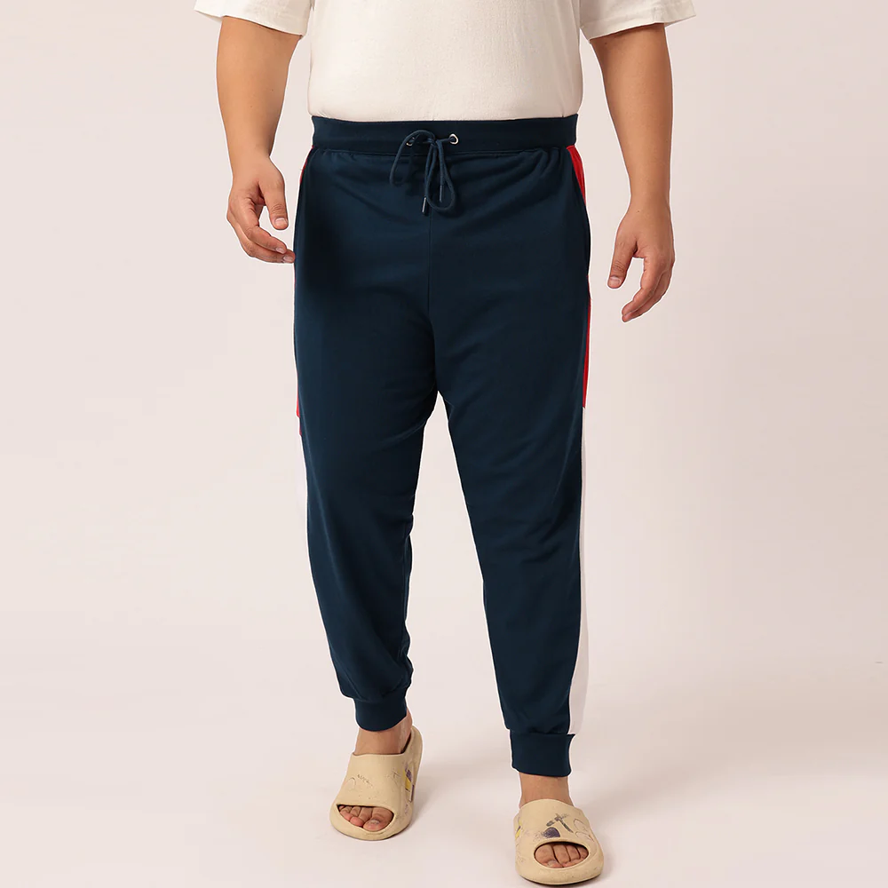 Airforce Red Colour Block Joggers - Image 3