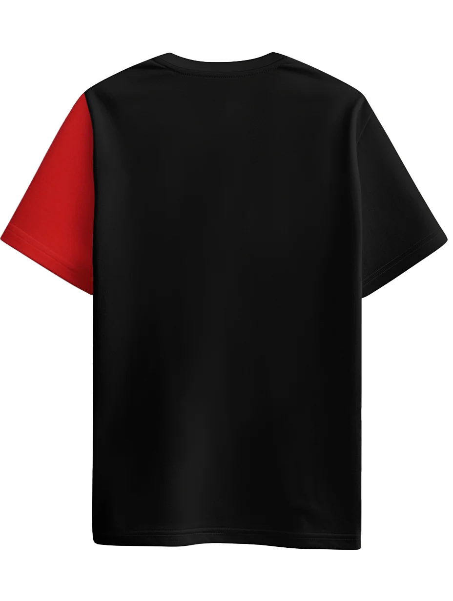 Black Red White Raglan Plus Size T-shirt - Image 8