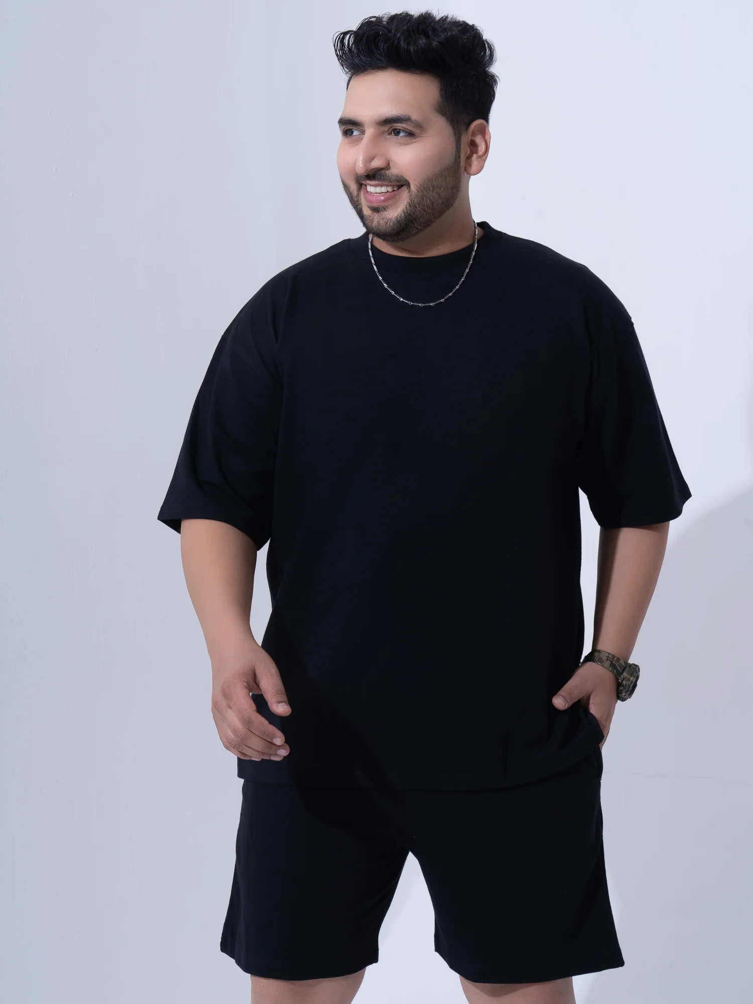 Black Relax Fit Plus Size Co-ord Set - Image 3