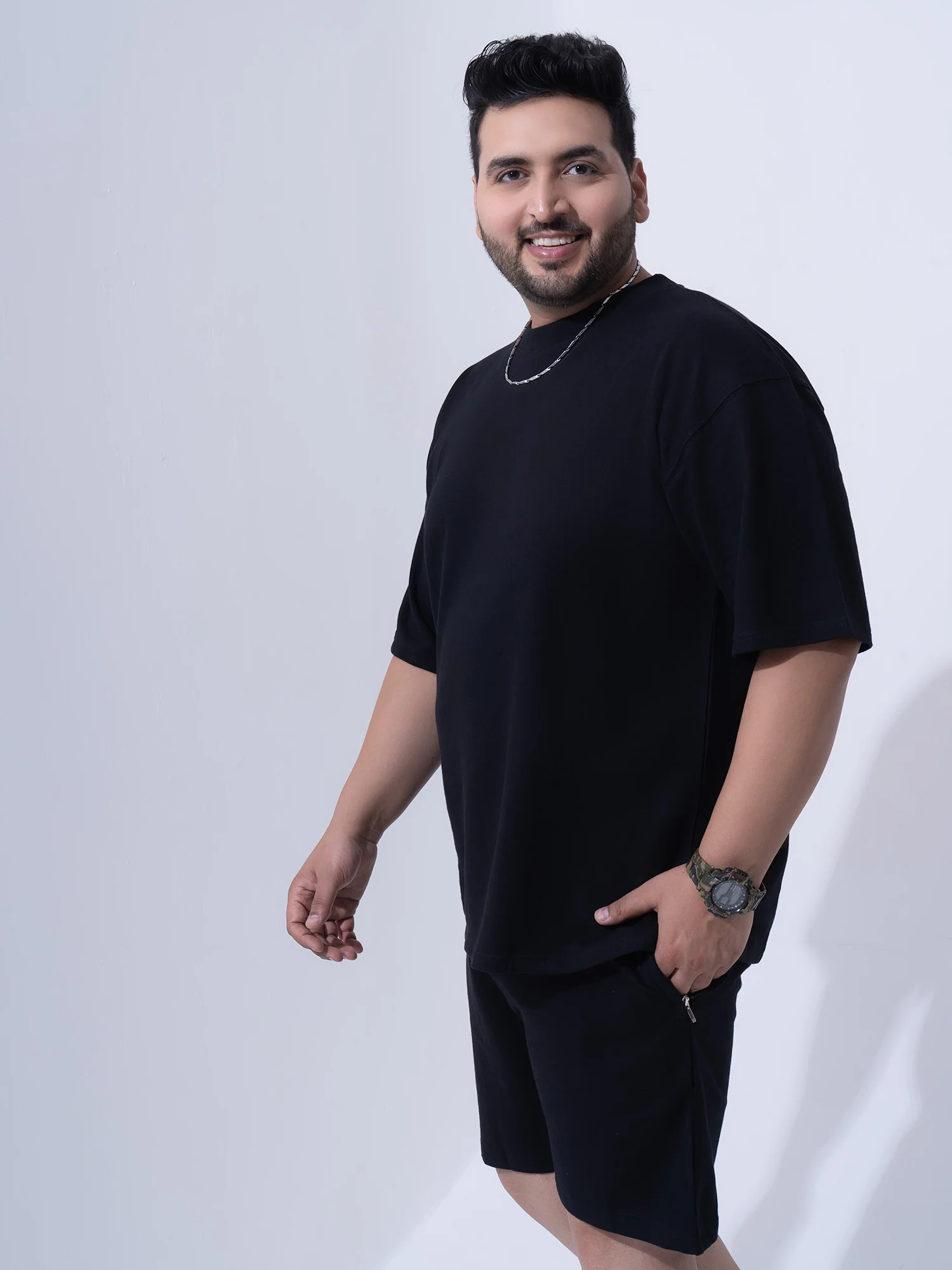 Black Relax Fit Plus Size Co-ord Set - Image 6