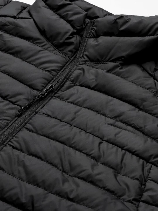 Black Sleeveless Puffer Plus Size Jacket - Image 7
