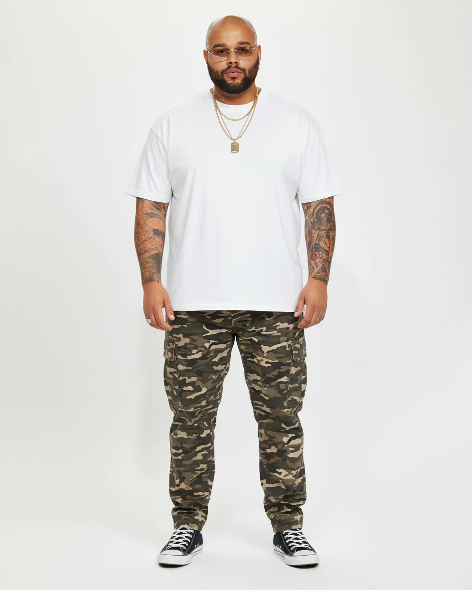 Camo Cotton Plus Size Cargos - Image 4