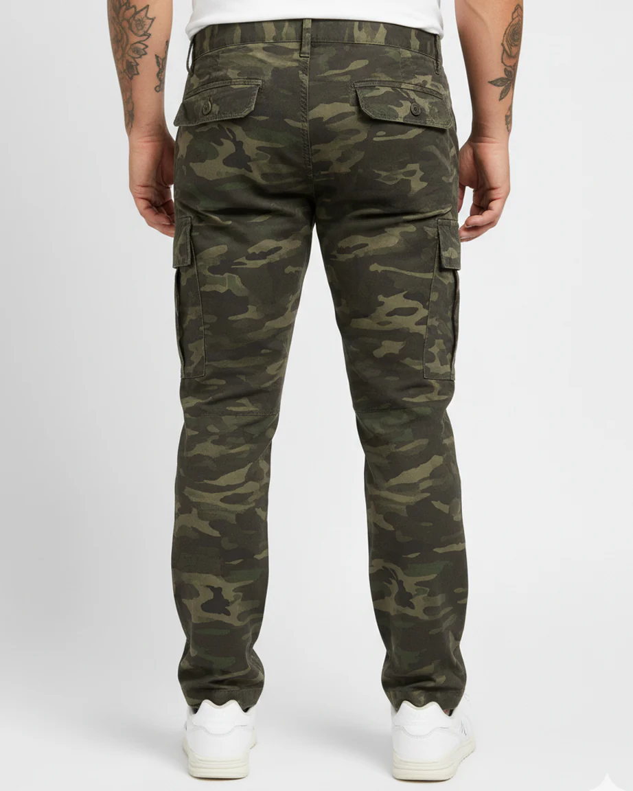 Camo Cotton Plus Size Cargos - Image 7