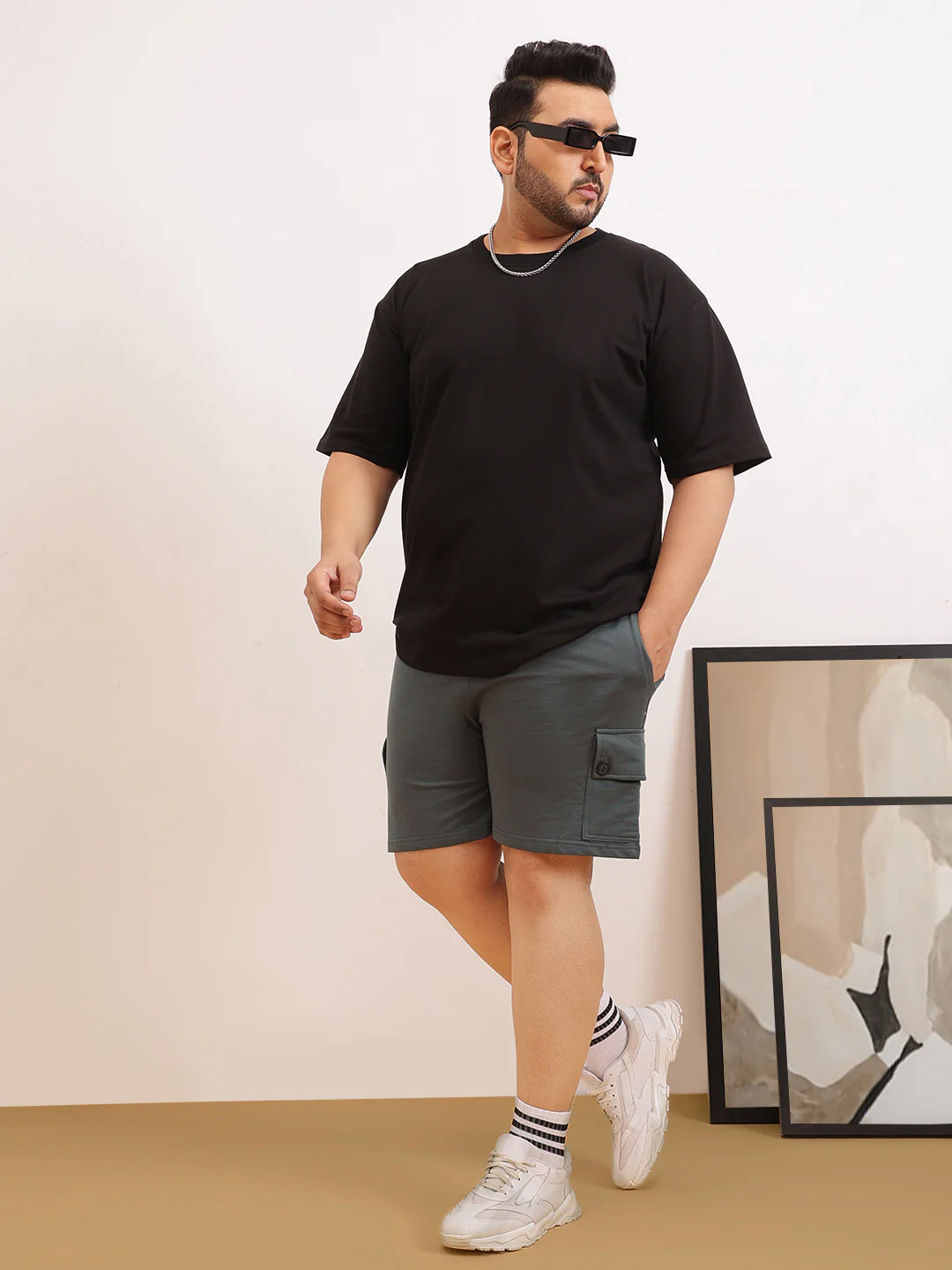 Cargo Shorts Cotton Plus Size - Image 9