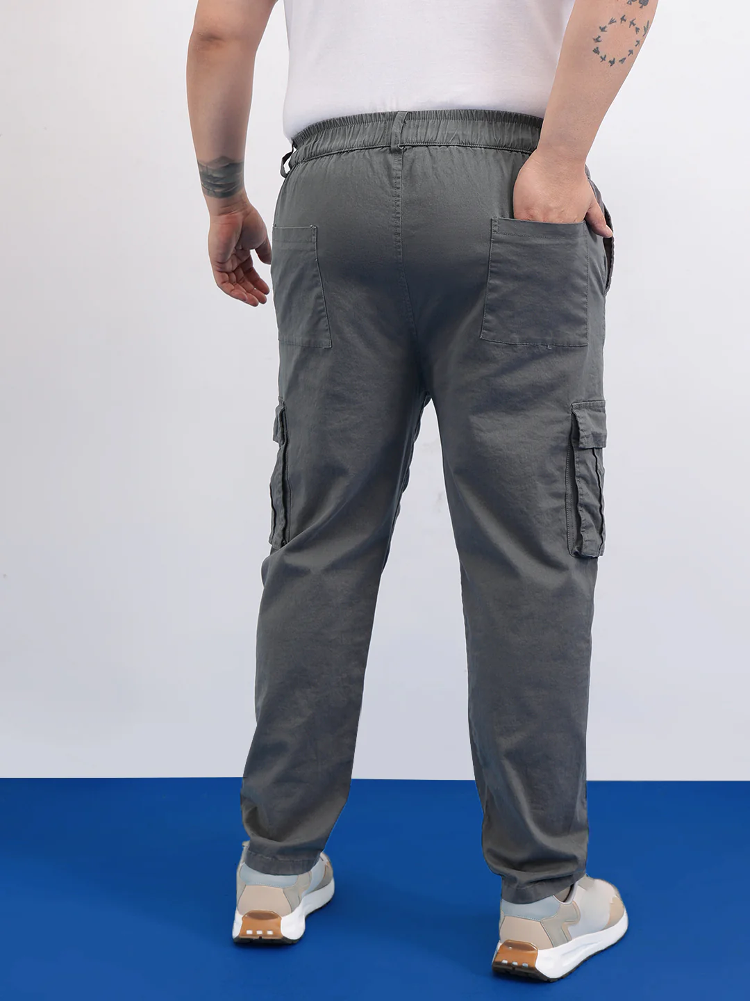 Classic 6 Pocket Stretchable Plus Size Cargo - Image 6