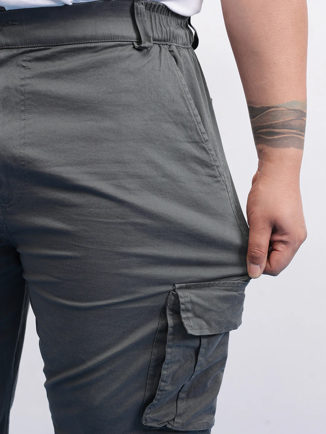 Classic 6 Pocket Stretchable Plus Size Cargo - Image 3