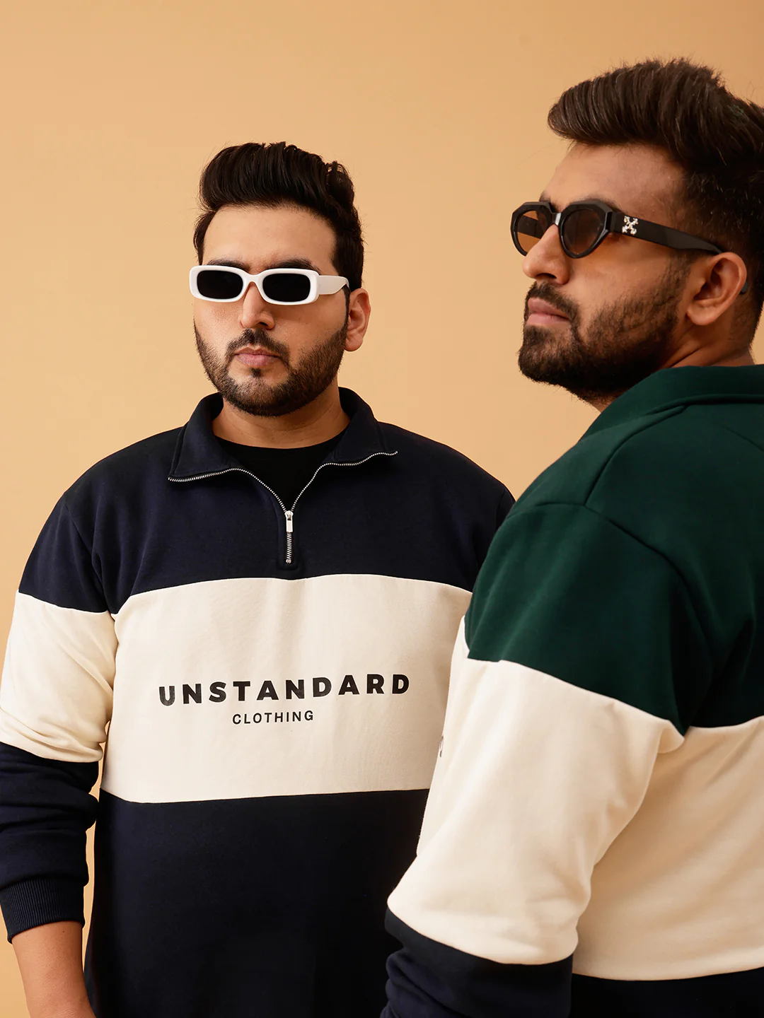 Colour Block Classic Quarter Zipper Sweatshirt - Image 6