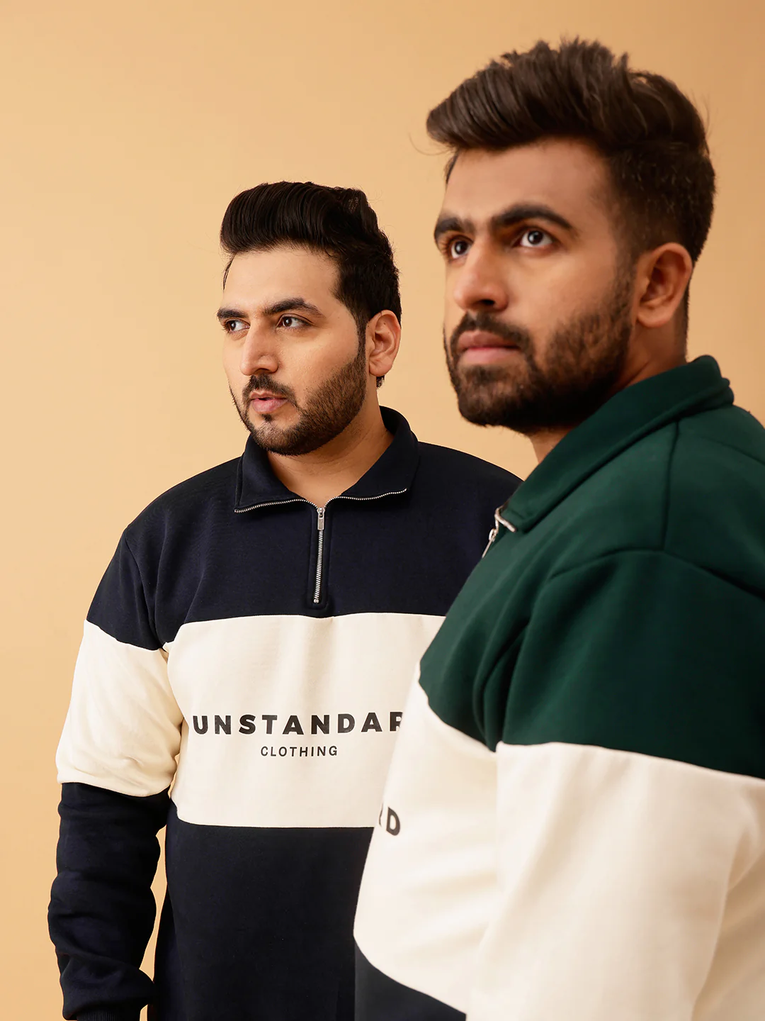 Colour Block Classic Quarter Zipper Sweatshirt - Image 7