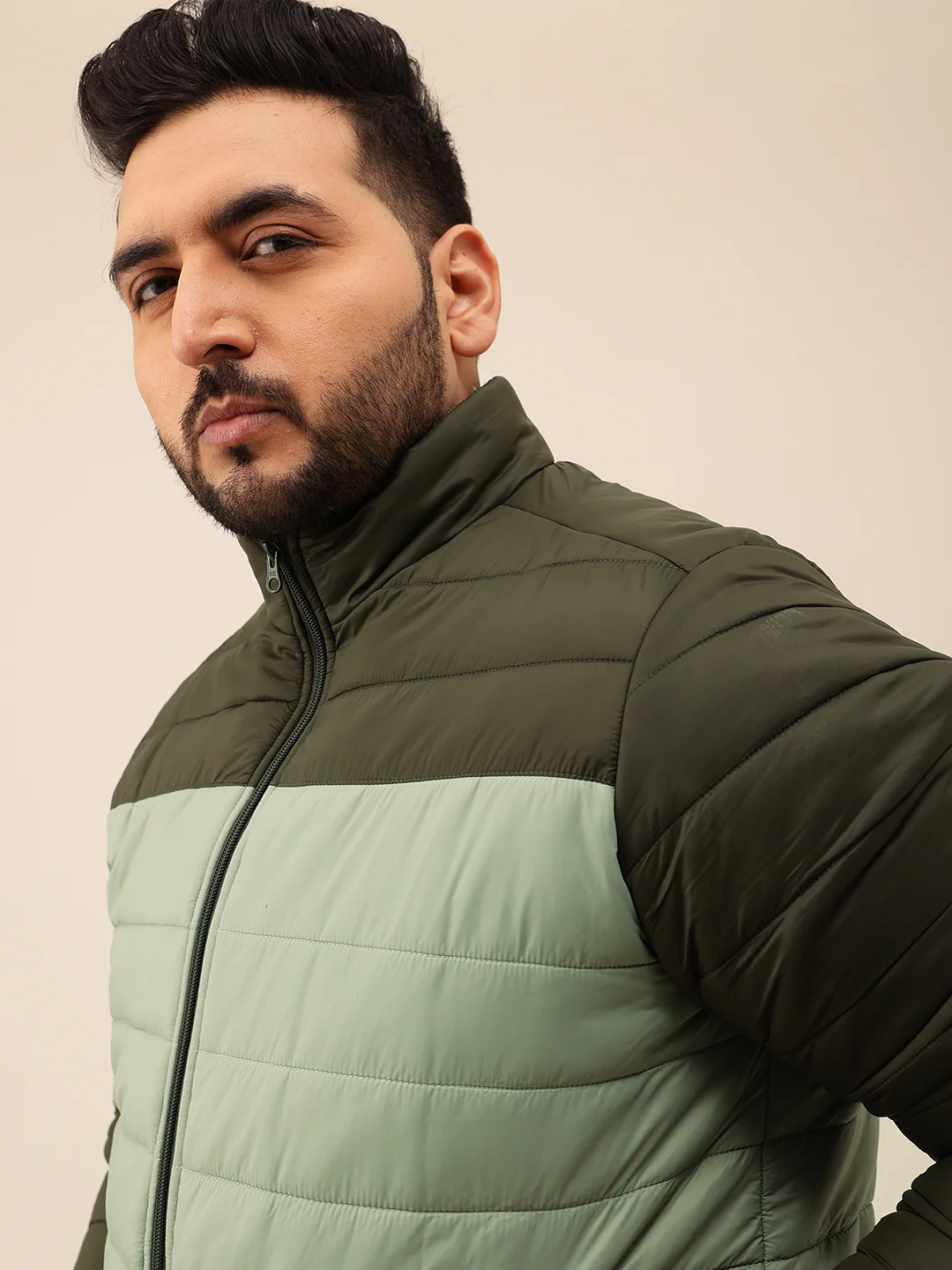 Colourblock Full Sleeves Puffer Jacket - Image 4