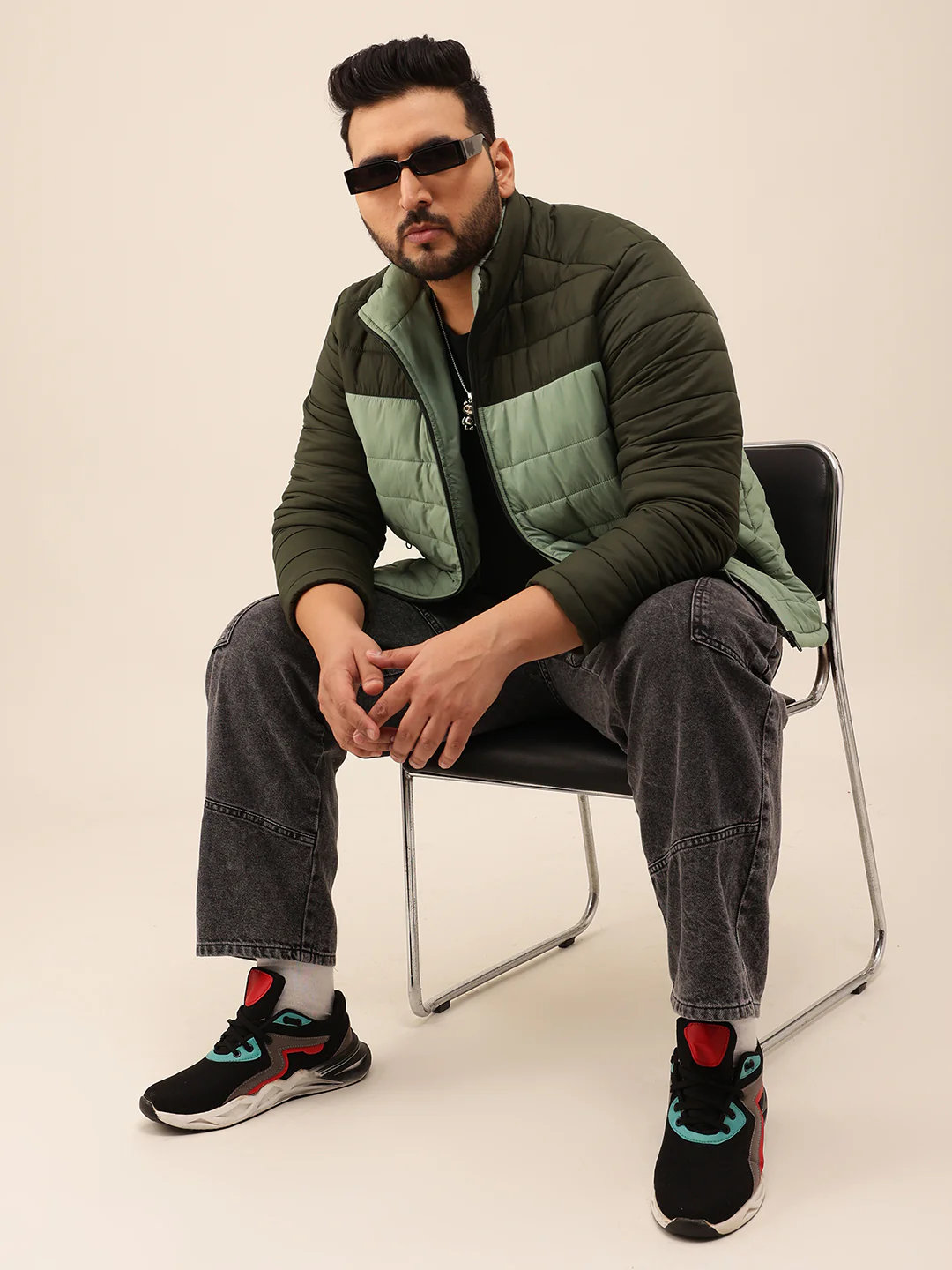 Colourblock Full Sleeves Puffer Jacket - Image 5