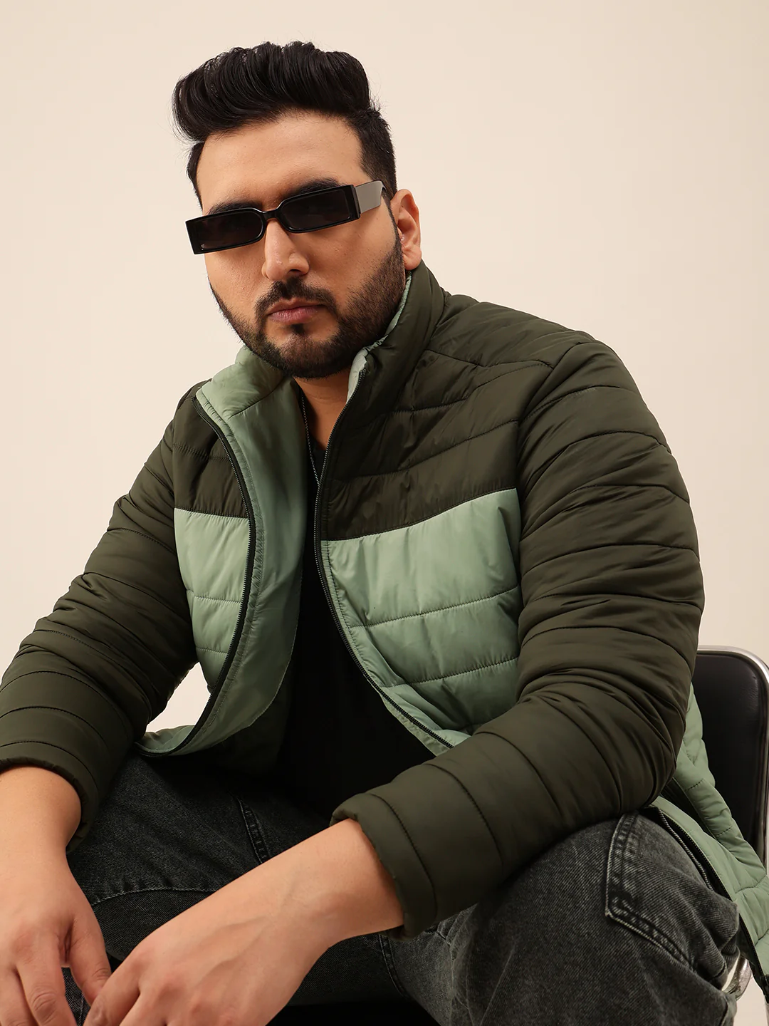 Colourblock Full Sleeves Puffer Jacket - Image 6