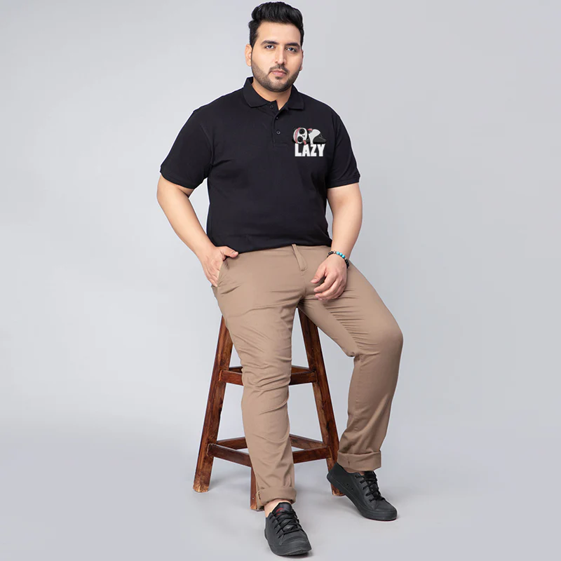 Lazy Panda Plus Size Polo T-shirt - Image 4