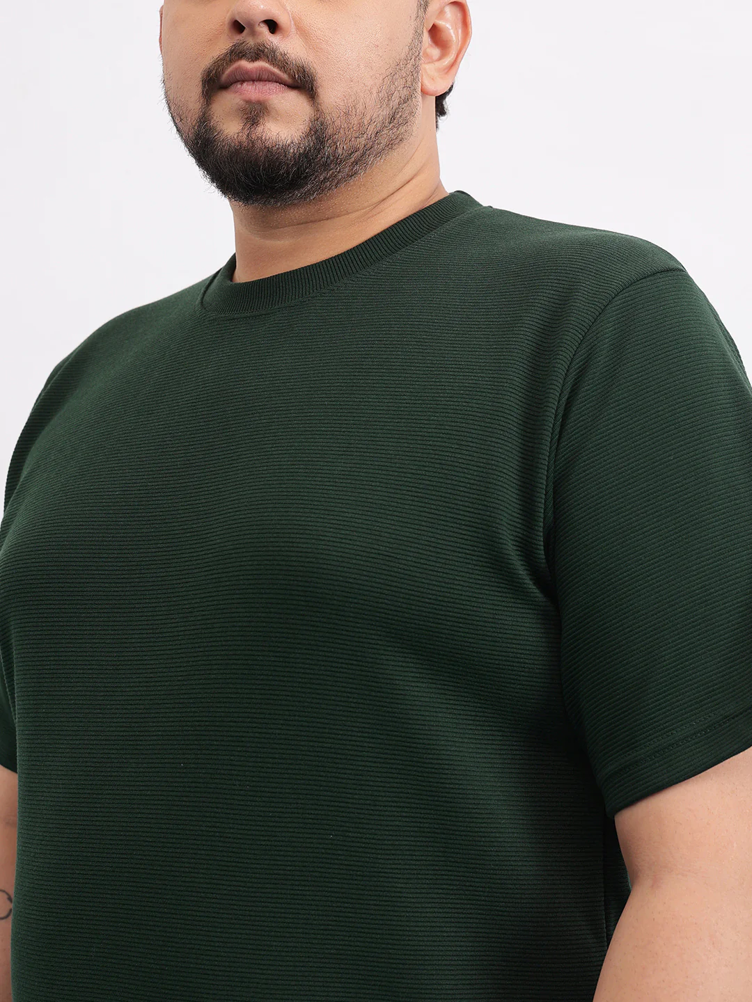Cord Knit Textured Plus Size T-shirt - Image 3