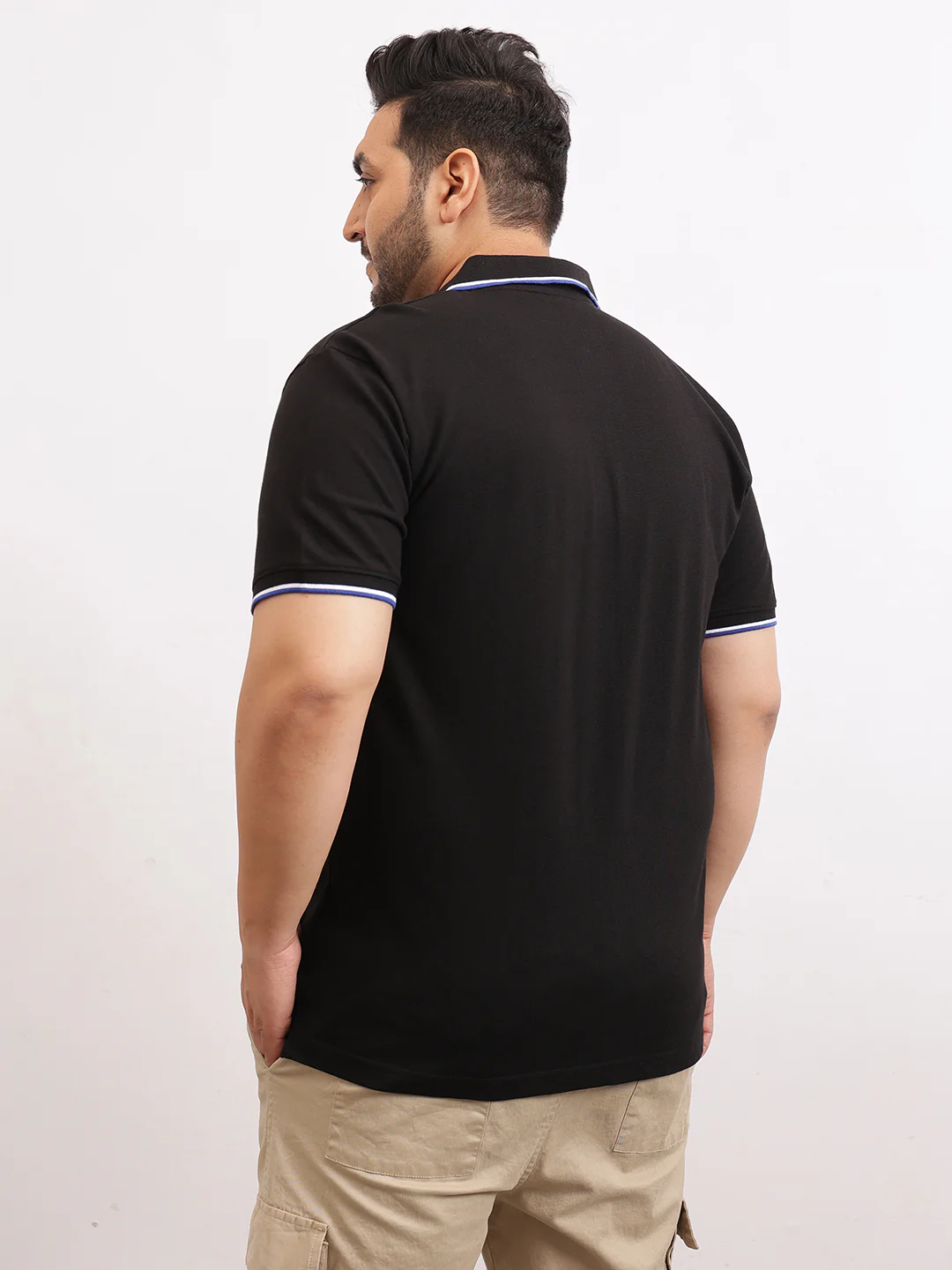 Cotton Tipping Plus size polo T-shirt - Image 12