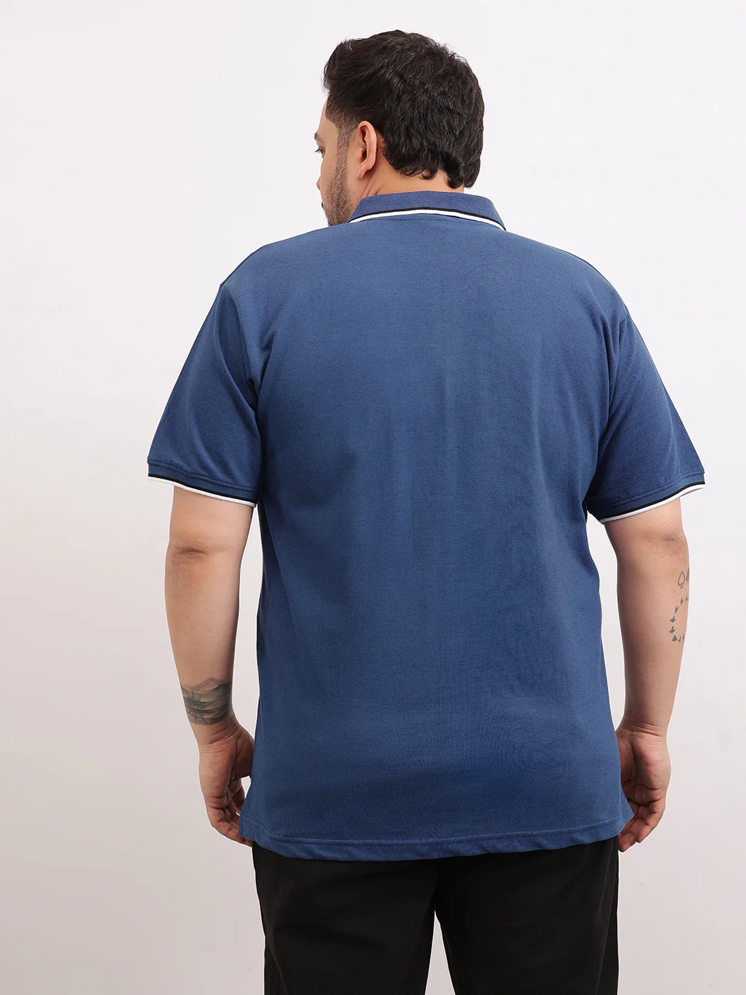 Cotton Tipping Plus size polo T-shirt - Image 18
