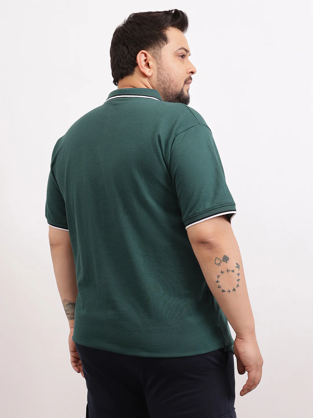 Cotton Tipping Plus size polo T-shirt - Image 6