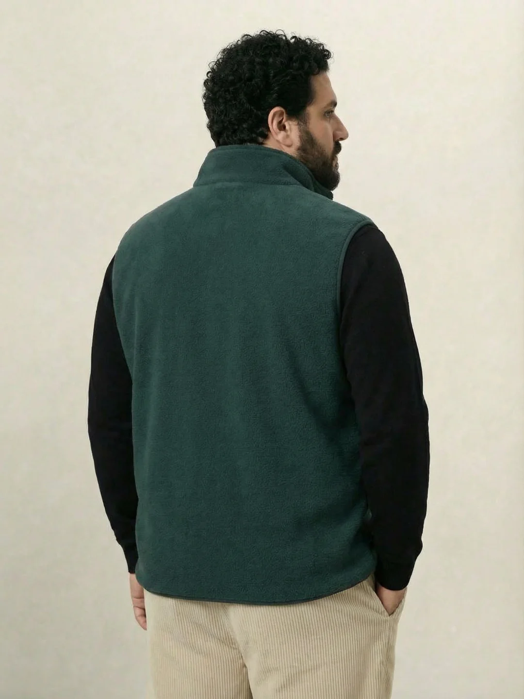 Fleece Half  Heavy Weight Plus size Zipper Jacket - Image 13