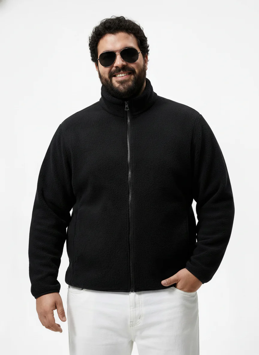 Fleece Heavy Weight Plus size Zipper Jacket - Image 19