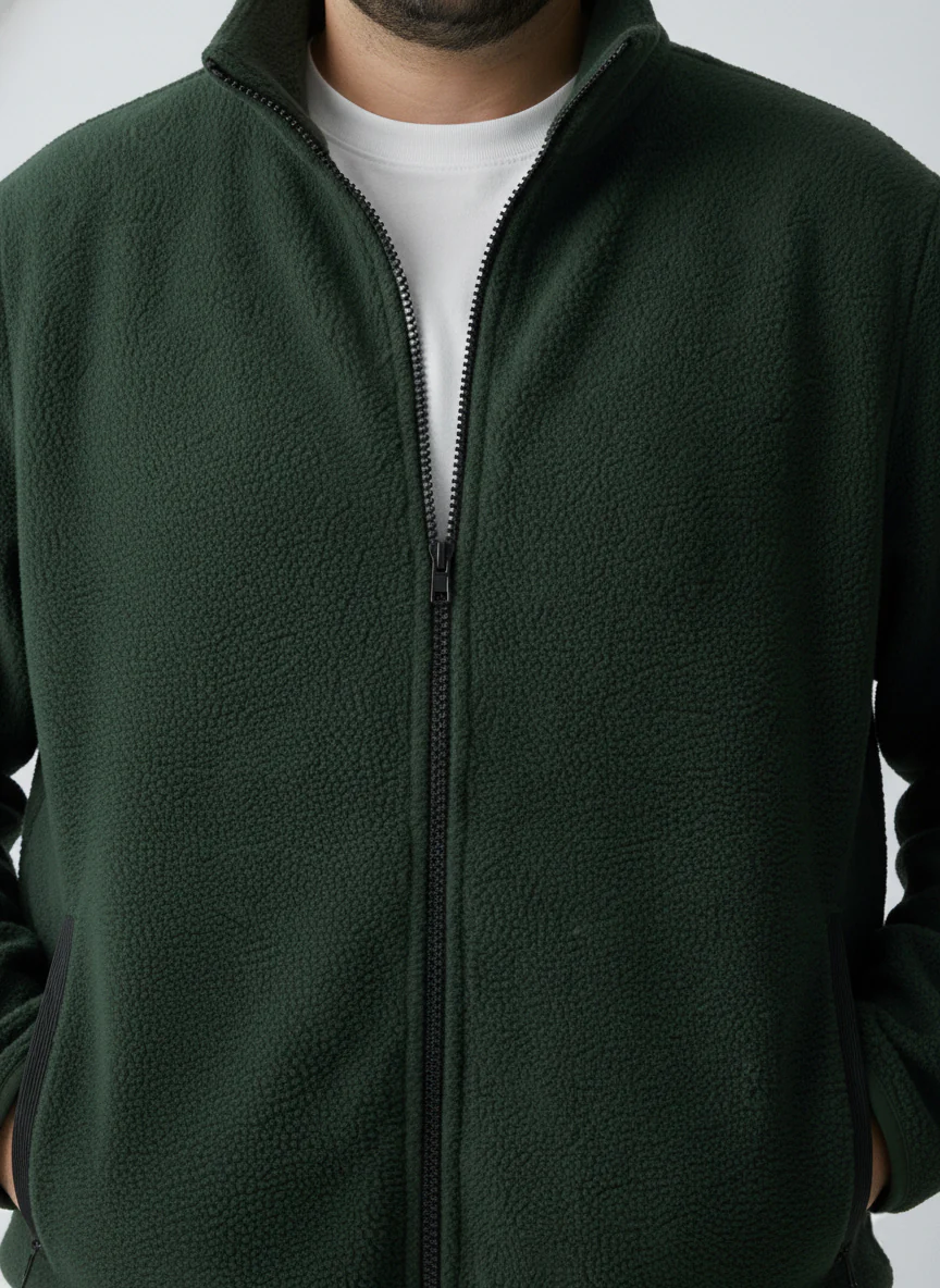 Fleece Heavy Weight Plus size Zipper Jacket - Image 12