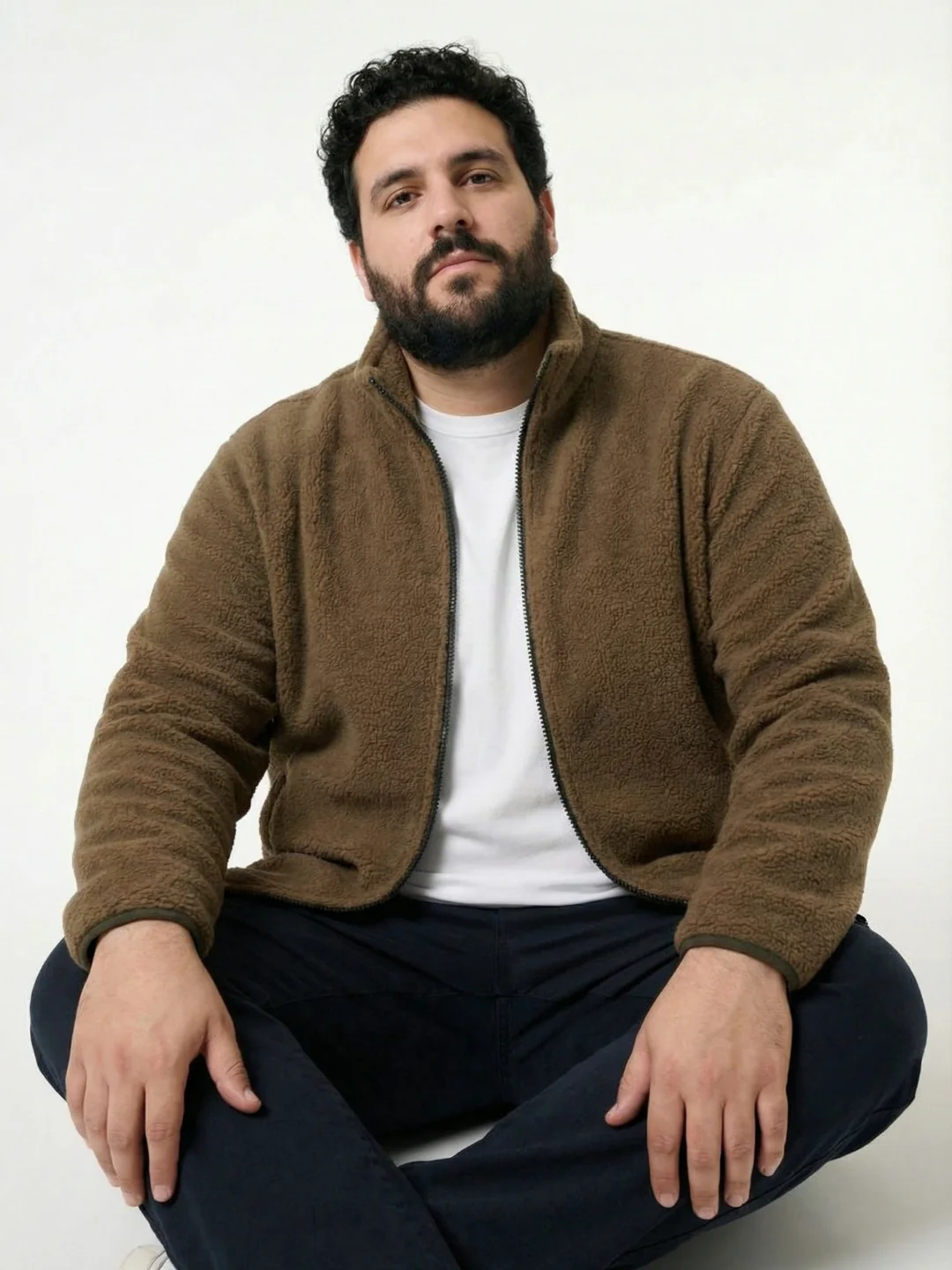 Fleece Heavy Weight Plus size Zipper Jacket - Image 10