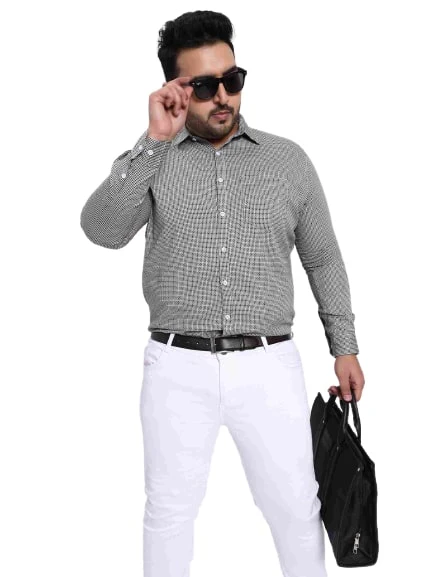 Grey Satin Cotton Shirt - Image 2