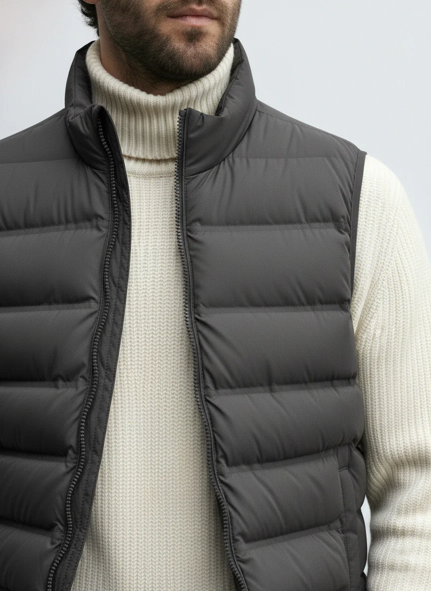 Half Sleeves Puffer Jacket - Image 3