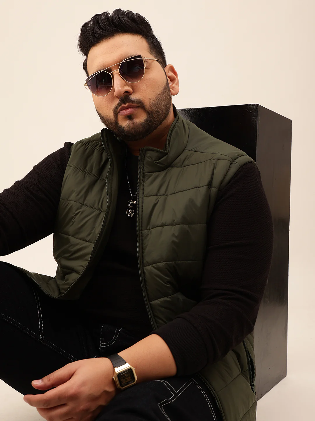 Half Sleeves Puffer Jacket - Image 9