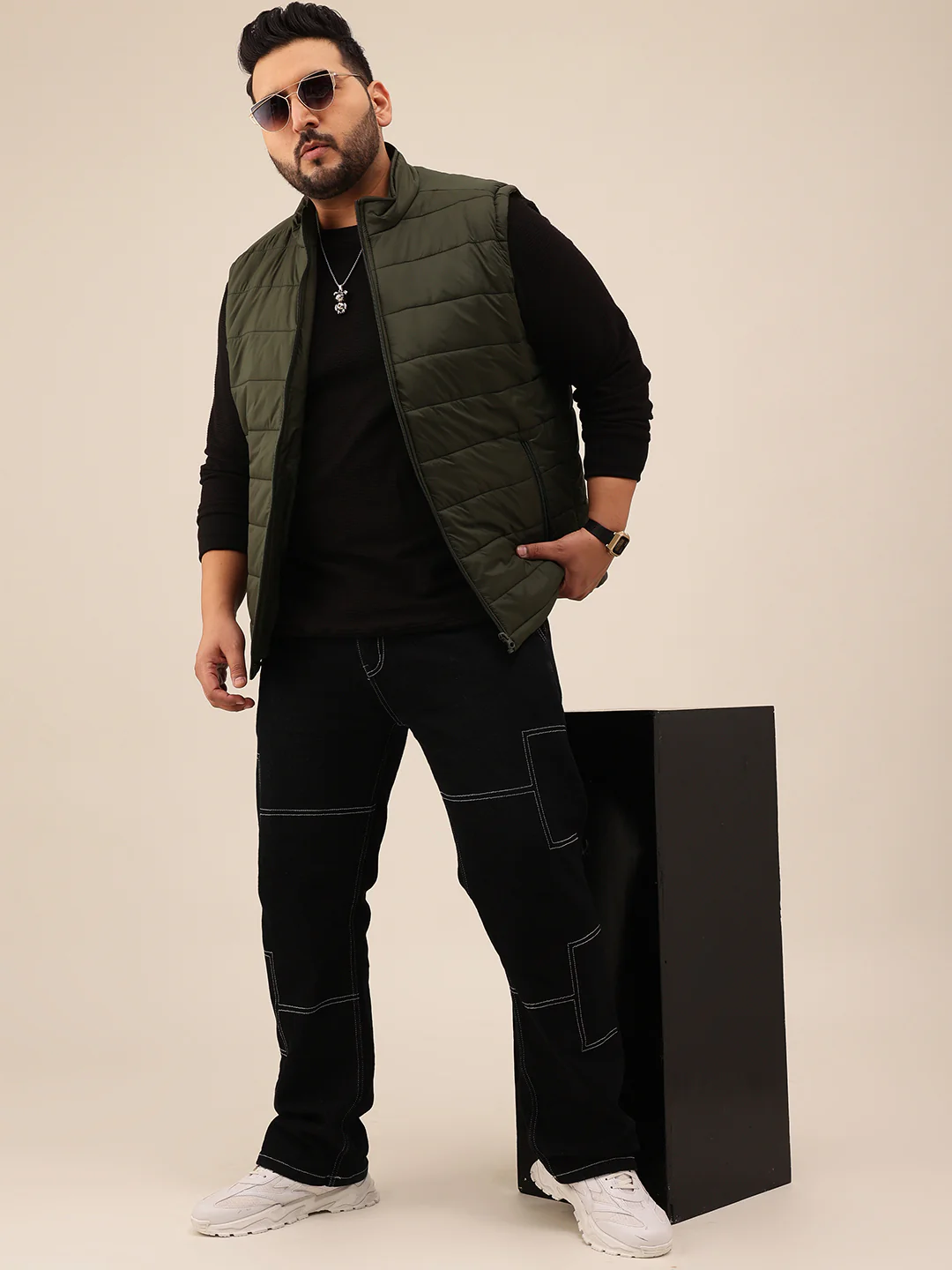 Half Sleeves Puffer Jacket - Image 11