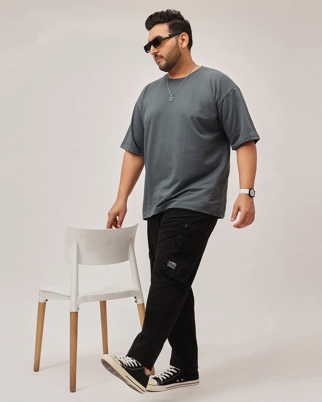 Heavy Weight Plus Size Drop Shoulder T-shirt - Image 16