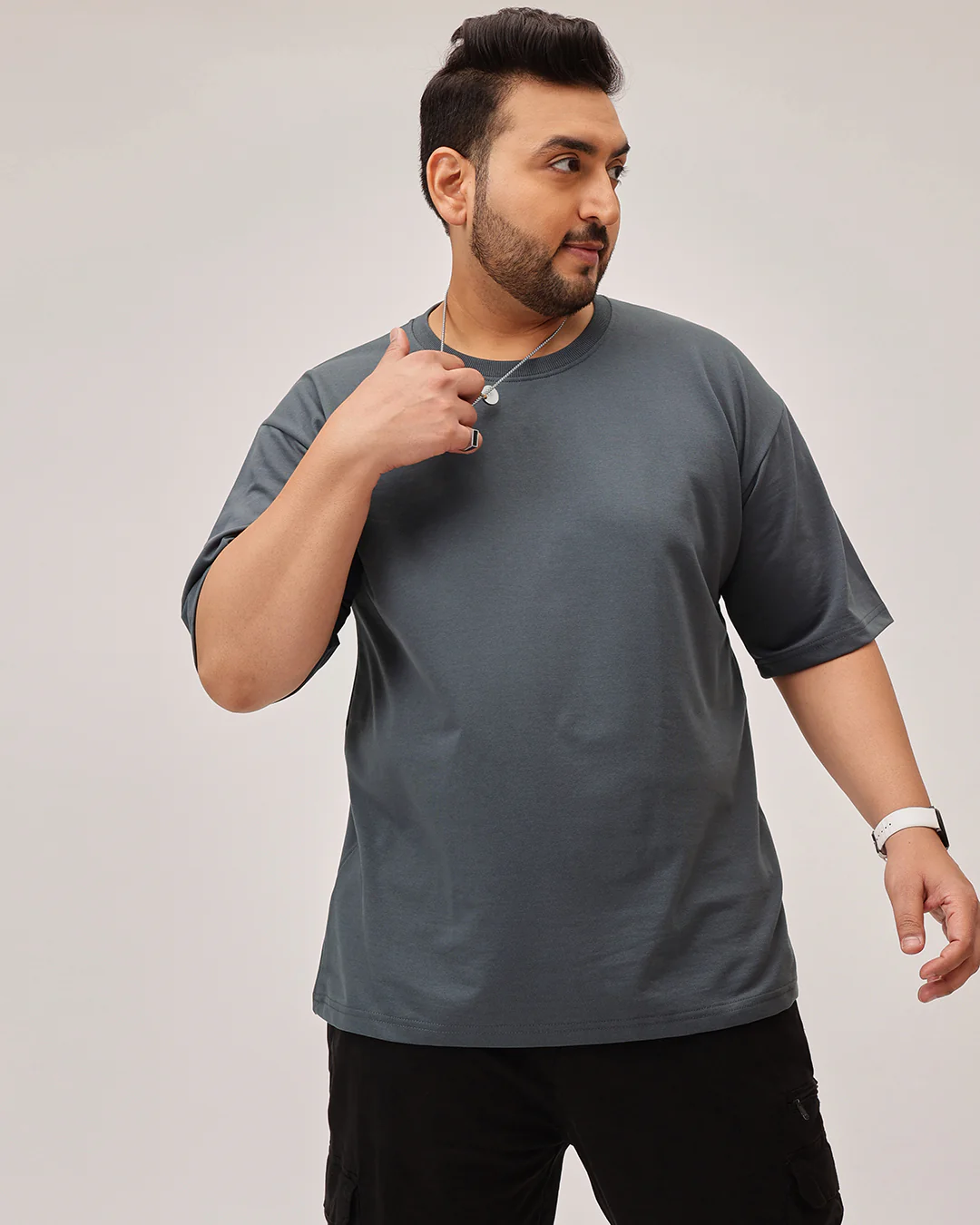 Heavy Weight Plus Size Drop Shoulder T-shirt - Image 19