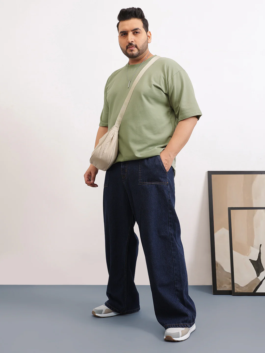 Heavy Weight Plus Size Drop Shoulder T-shirt - Image 3