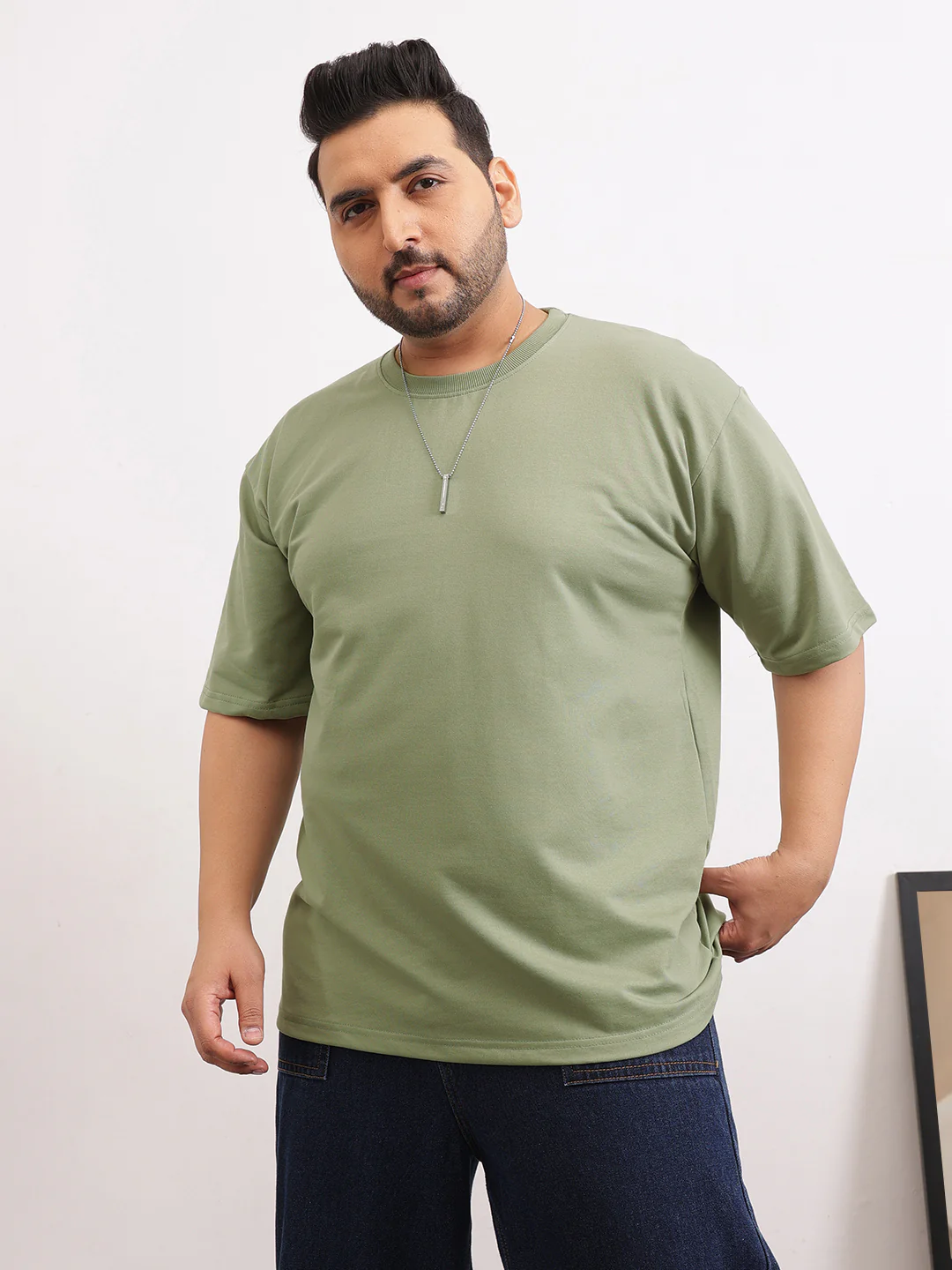 Heavy Weight Plus Size Drop Shoulder T-shirt - Image 4