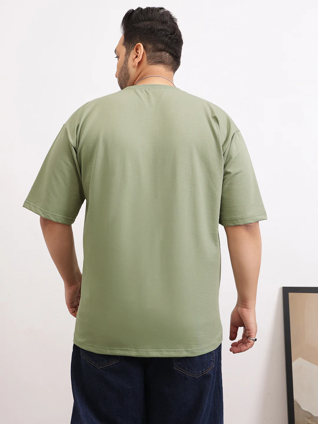 Heavy Weight Plus Size Drop Shoulder T-shirt - Image 5