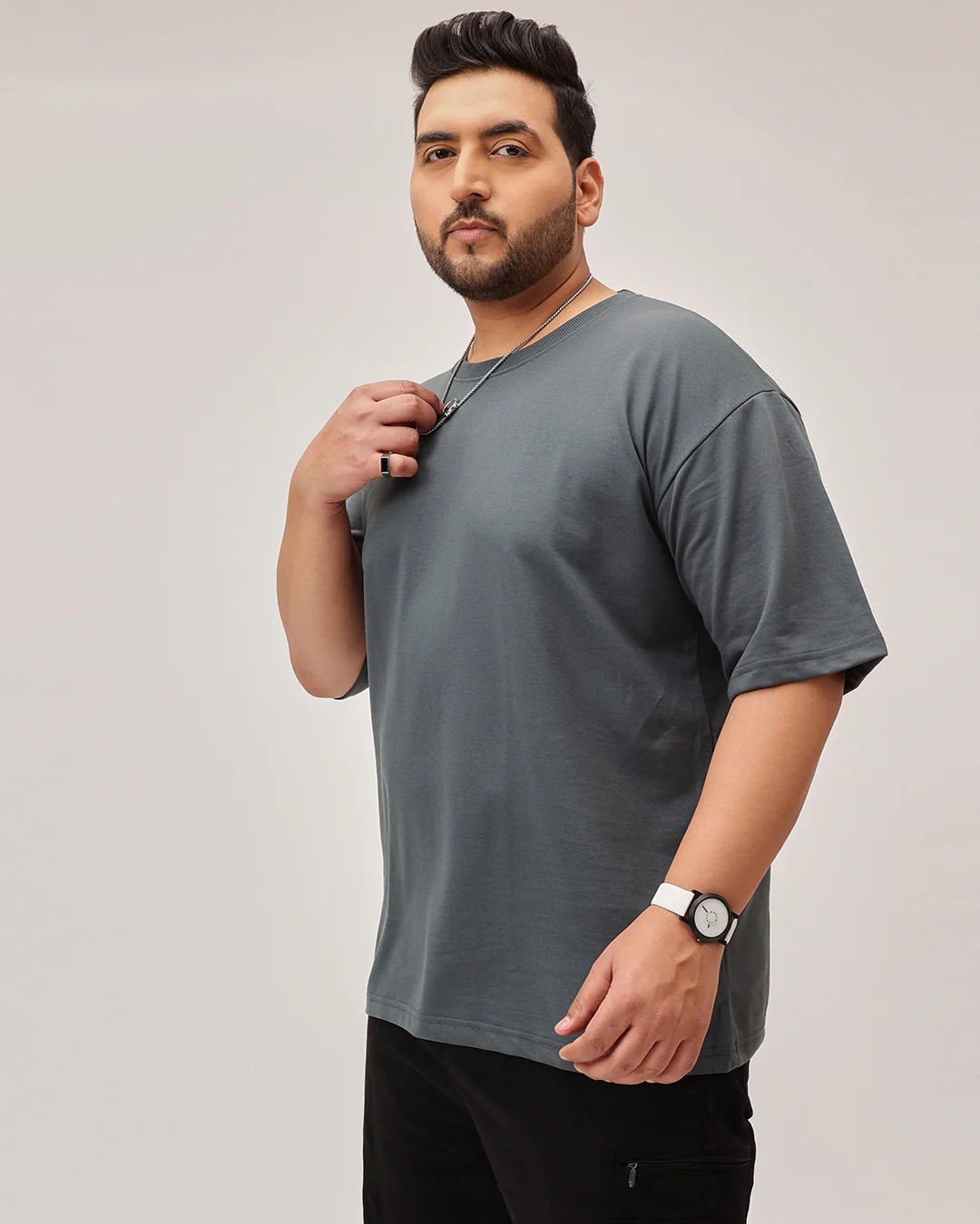 Heavy Weight Plus Size Drop Shoulder T-shirt - Image 18