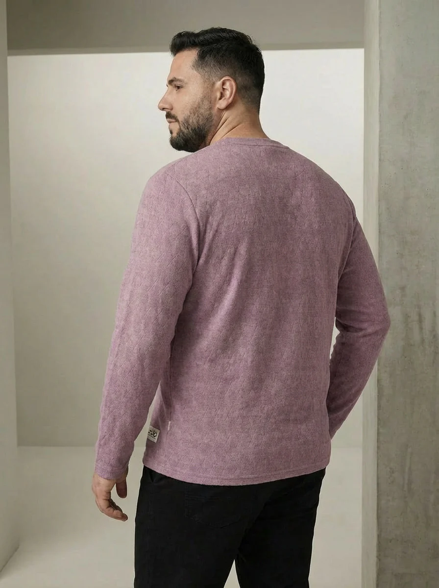 Jacquard Premium Full Sleeve Tee - Image 5