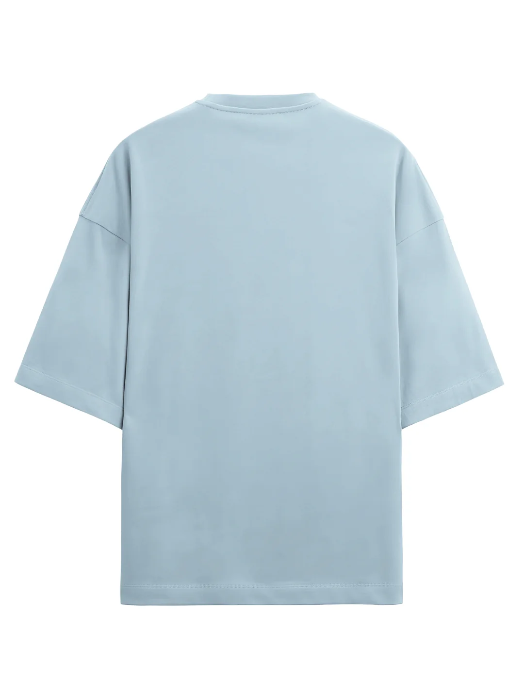 Ice Blue Heavy Weight Fabric Plus Size Drop Shoulder T-shirt - Image 3