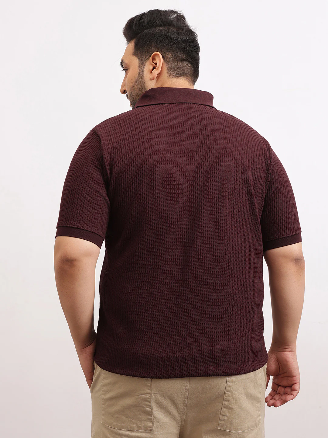 Interlock Zipper Knitted Polo T-shirt - Image 5